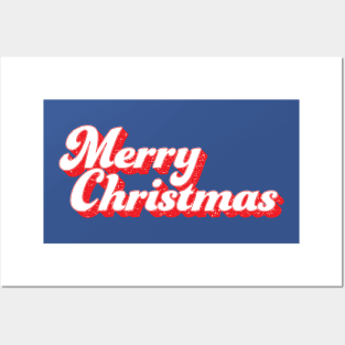 Rough Vintage Merry Christmas Design Posters and Art